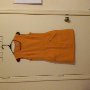 Worthington mustard yellow sleeveless shift dress